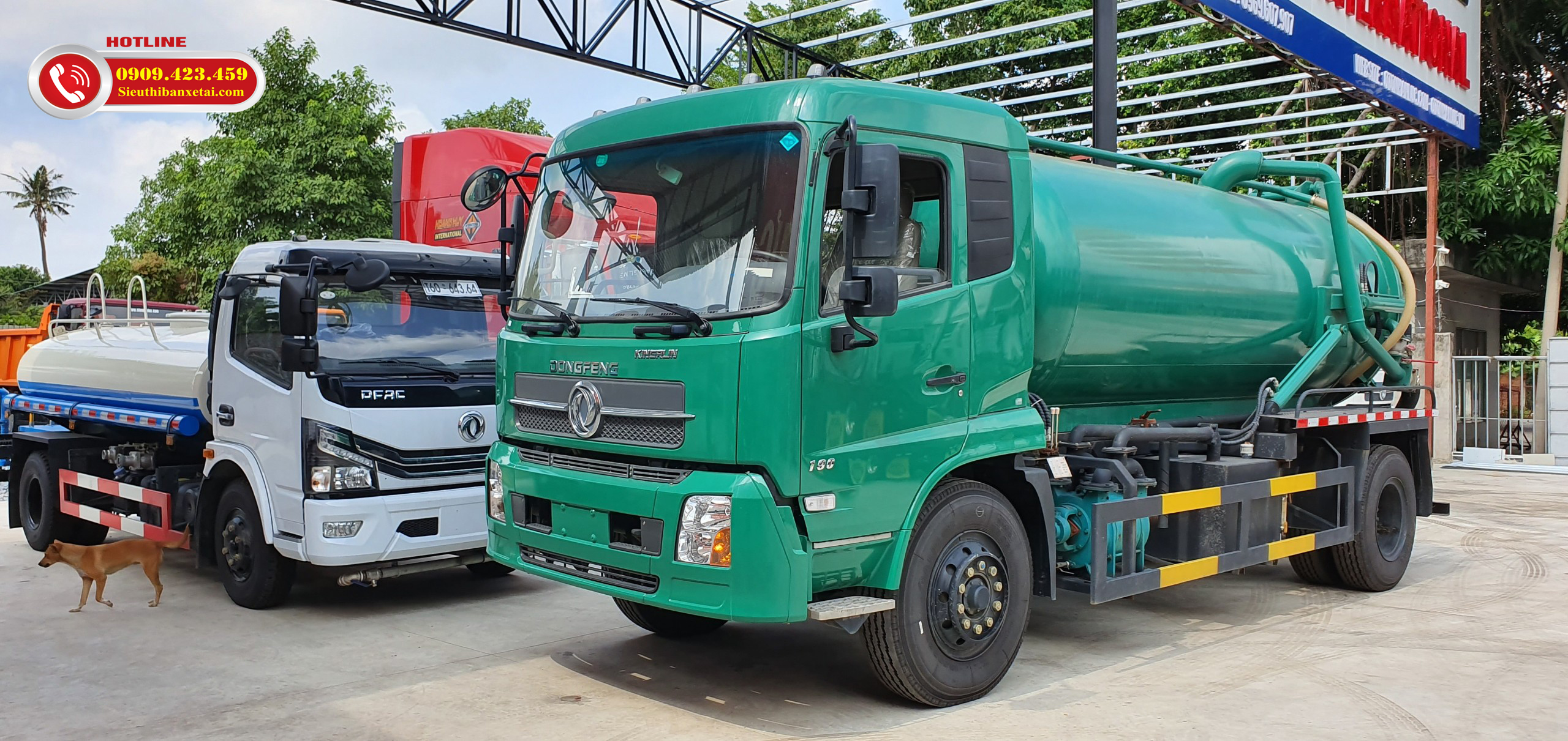 Xe bồn hút chất thải 10 khối Dongfeng nhập khẩu